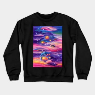 SURREAL AND DREAMY PLANETS Crewneck Sweatshirt